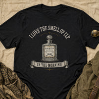 Load image into Gallery viewer, I Love The Smell Of CLP In The Morning Eau De CLP - Funny Gun Oil Veteran Tee - Send It in Black, props flat