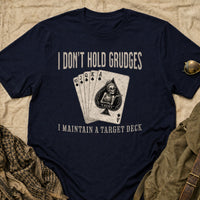 Load image into Gallery viewer, Cathy Passive Aggressive Bee-Otch - Funny Veteran Tee in Navy, props flat
