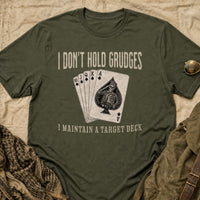 Load image into Gallery viewer, Walt G. I. Poser - Funny Stolen Valor Veteran Shirt in Military Green, props flat