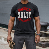 Load image into Gallery viewer, Service Connected Salty - Funny Salty Veteran Tee in Black, man, no face