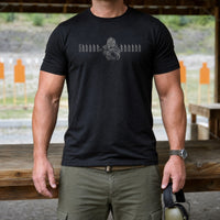 Load image into Gallery viewer, Shhhhhhhhhhh - Funny Operator Veteran Tee in Black, man, no face
