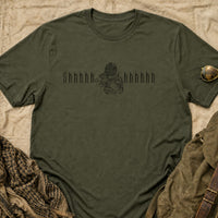 Load image into Gallery viewer, Shhhhhhhhhhh - Funny Operator Veteran Tee - NOD Ops in Military Green, props flat