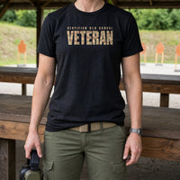 Load image into Gallery viewer, Certified Old School Veteran - Veterans Day Tee in Black, woman, no face