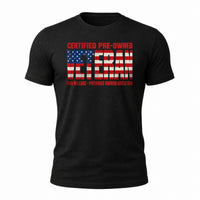 Load image into Gallery viewer, Certified Pre-Owned Veteran - Veterans Day Tee in Black, ghost front