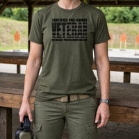 Load image into Gallery viewer, Certified Pre-Owned Veteran - Veterans Day Tee in Military Green, woman, no face