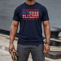 Load image into Gallery viewer, Certified Pre-Owned Veteran - Veterans Day Tee in Navy, man, no face