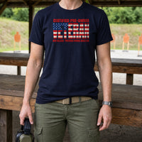 Load image into Gallery viewer, Certified Pre-Owned Veteran - Veterans Day Tee in Navy, woman, no face