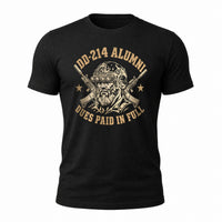Load image into Gallery viewer, DD-214 Alumni New School - Veterans Day Tee in Black, ghost front