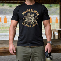 Load image into Gallery viewer, DD-214 Alumni New School - Veterans Day Tee in Black, man, no face