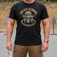 Load image into Gallery viewer, DD-214 Alumni Old School - Veterans Day Tee in Black, man, no face