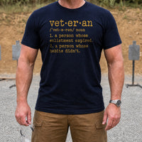 Load image into Gallery viewer, Enlistment Expired, Habits Didn't - Funny Veteran Definition Military Shirt in Navy, man, no face