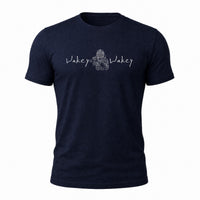 Load image into Gallery viewer, Wakey Wakey - Funny Veteran Tee in Navy, ghost front