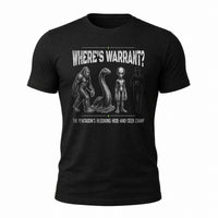 Load image into Gallery viewer, Where's Warrant - Funny Warrant Officer Military Tee in Black, ghost front