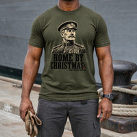 Load image into Gallery viewer, Home By Christmas - Funny Military Christmas Veteran Shirt in Military Green, man, no face