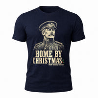 Load image into Gallery viewer, Home By Christmas - Funny Military Christmas Veteran Shirt in Navy, ghost front