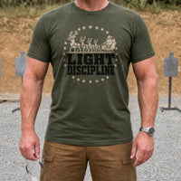 Load image into Gallery viewer, Light Discipline - Funny Tactical Santa Veteran Shirt in Military Green, man, no face