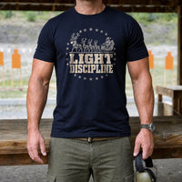 Load image into Gallery viewer, Light Discipline - Funny Tactical Santa Veteran Shirt in Navy, man, no face